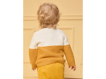 Pull tête de renard bicolore