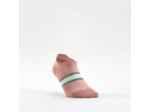 Chaussettes de sport basses Decathlon RS 500 motifs rose, blanc, vert.