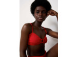 Brassière haut de maillot détail anneau