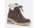 Bottines à lacets à talon Femme marron