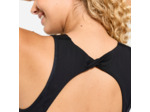 Brassière crop top effet dos nu maintien medium Femme - Noir