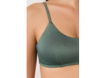 Brassière haut de maillot à nouer pailleté