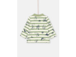 Polo rayé vert tilleul - bébé garçon