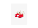 Pantoufles rouges avec animation de licorne en 3D