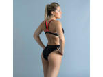 Maillot De Bain De Natation Femme Une Pièce Laïa Noir Et Rouge