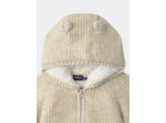 Veste à capuche en tricot  fourré