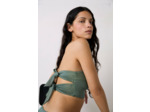 Bandeau haut de maillot à nouer irisé