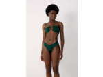 Bikini brésilien high leg bas de maillot satiné
