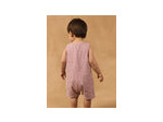 Barboteuse marron à imprimé Vichy pour bébés (unisexe)
