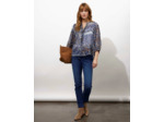 Blouse manches 3/4 imprimée BLEU Femme