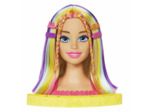Barbie Ultra chevelure - Tête à coiffer blonde mèches arc-en-ciel