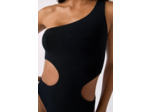 Maillot de bain 1 pièce découpe côte en matière extensible