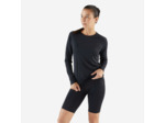 T-shirt manches longues running femme - sun protect noir