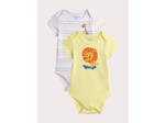 Lot de 2 body manches courtes à animation aniamal pour bébé garçon