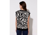 Pull épais bicolore NOIR Femme