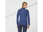 TEE SHIRT MANCHES LONGUES RUNNING SANS COUTURES FEMME - KIPRUN SKINCARE BLEU