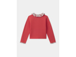 Cardigan à col fleuri