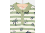 Polo rayé vert tilleul - bébé garçon