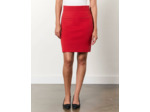 Jupe courte uni ROUGE