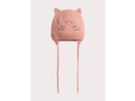 Bonnet rose animation chat pour bébé fille