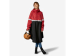 PONCHO PLUIE VISIBILITE NUIT VELO VILLE 540 NOIR ROUGE