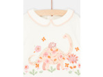 Brassière écru et col uni avec animation bébé fille