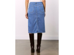 Jupe midi uni BLEU CLAIR