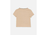 T-shirt boutonné à ourlet ondulé