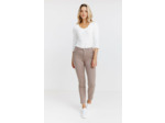 Pantalon 7/8 Brodé En Coton Viscose