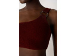 Brassière asymétrique haut de maillot en matière extensible