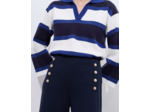Pantalon 7/8 droit uni MARINE Femme