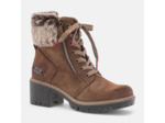 Bottines à lacets à talon Femme cognac