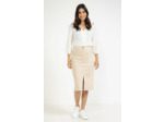 Jupe midi en scuba daim