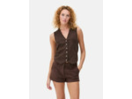 Gilet de costume en suédine