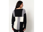 Tunique mi-longue color bloc GRIS Femme
