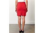 Jupe courte uni ROUGE