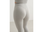 Leggings de yoga pour femmes Côtes Sans couture Gris Mélange