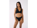 Culotte bikini taille haute en matière extensible