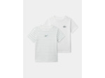 Lot de 2 t-shirts à rayures ou blanc uni Garçon
