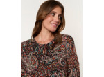 Blouse manches longues imprimée NOIR Femme