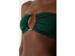Bandeau haut de maillot détail anneau satiné