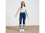 Legging équitation léger Femme - 100 bleu turquin