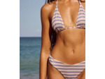 Maillot de bain tanga à rayures pailletées