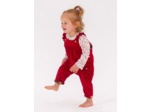 Salopette en velours rouge pour bébé fille
