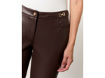 Pantalon 7/8 cigarette uni MARRON Femme