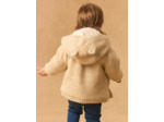 Veste à capuche en tricot  fourré