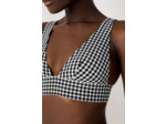 Triangle foulard haut de maillot à motif vichy