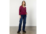 Top manches 3/4 uni BORDEAUX Femme