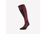 Chaussettes de ski en laine mérinos adulte, 500 bordeau
