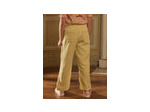 pantalon jaune brodé